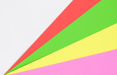 Colorful empty papers sheets on white background