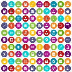 100 reader icons set color
