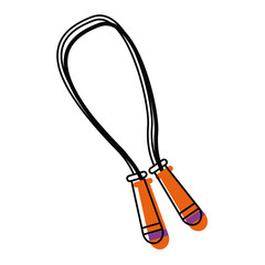 jump rope sport and fitness symbol stock