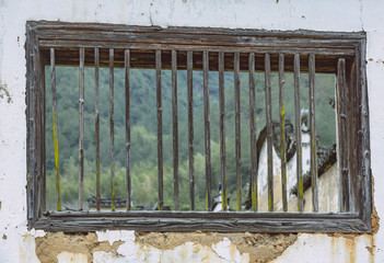 full frame shot of traditional Chinese wooden window.