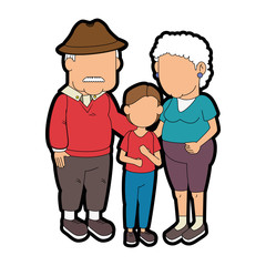 Fototapeta premium couple of grandparents design