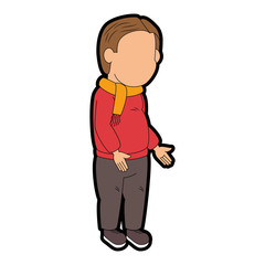 Fototapeta premium Grandfather faceless cartoon