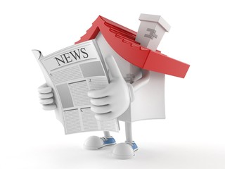 House character reading a newspaper