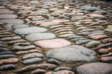 Full Frame Shot Of Pebble pavement in Lishui,Zhejiang province,China.