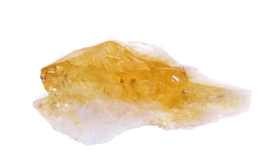 citrine semi gem crystals geological mineral isolated