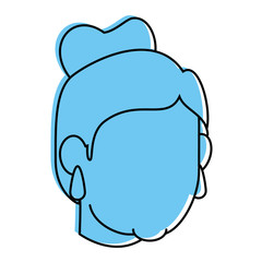 Grandmother faceless cartoon