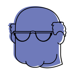 Grandfather faceless cartoon