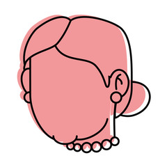 Grandmother faceless cartoon