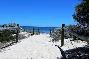 Way to beach in summer in Australia 