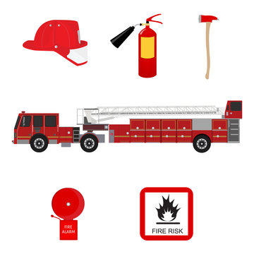 Firefighting eguipment icons