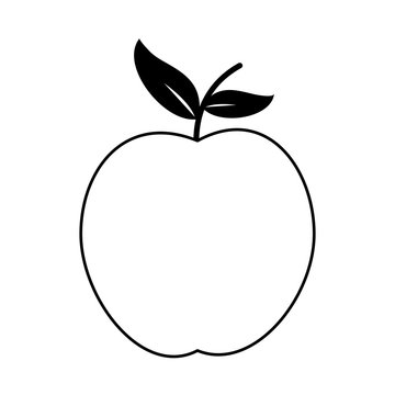 whole apple fruit icon image