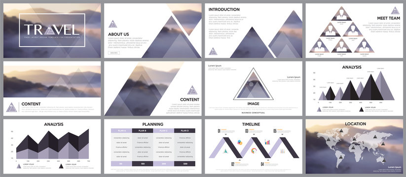 Design element of infographics for presentations templates.
