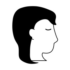 head of woman sideview icon image