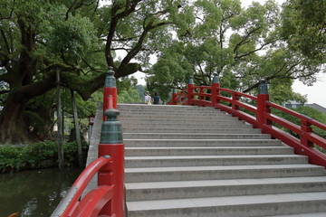 太宰府天満宮　赤い太鼓橋