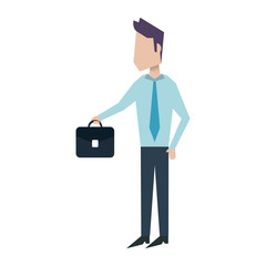 businessman carrying biriefcase avatar icon image vector illustration design 
