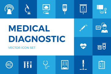 Medical Diagnostic Vector Icon Set