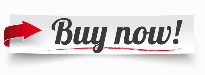 Paper Banner Red Arrow Buy Now