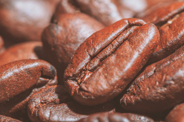 Close Up coffee bean , Macro image