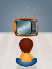 child watch cartoon © adrenalinapura