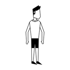 man avatar icon image vector illustration design  black and