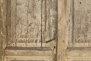 Old door with lock, Old wood texture, Brown background