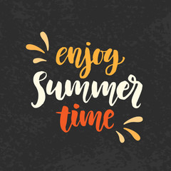 Fototapeta na wymiar Enjoy summer time phrase