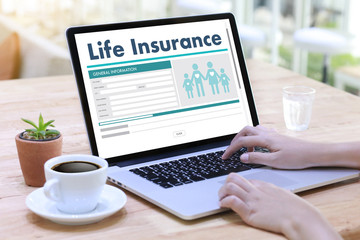 Life Insurance Medical Concept Health Protection Home House Car Life