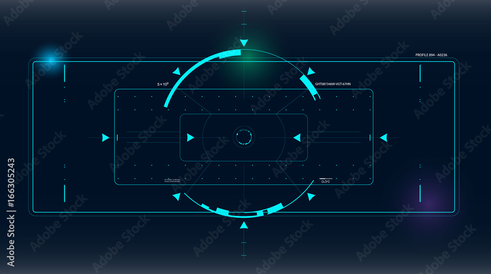 Aufkleber hud ui for business app. futuristic user interface hud and infographic elements. abstract virtual gr