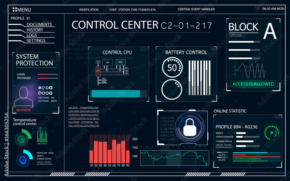 Aufkleber hud ui for business app. futuristic user interface hud and infographic elements. abstract virtual gr