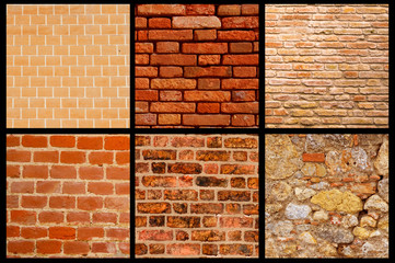 Various types of wall