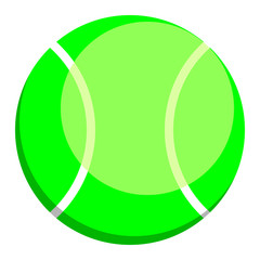 Tennis ball icon, vector illustration flat style design isolated on white. Colorful graphics