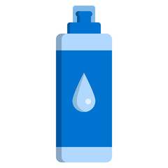 Sport water bottle icon, vector illustration flat style design isolated on white. Colorful graphics