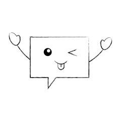 speech bubble kawaii character vector illustration design