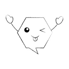 speech bubble kawaii character vector illustration design