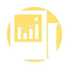 Statistical report isolated icon vector illustration design