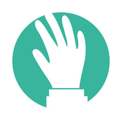 Obraz premium hand human isolated icon vector illustration design