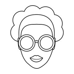 woman with glasses icon