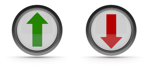 Steel buttons with up and down arrow