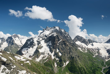 Mountain ridge in the summer time. Beautiful natural landscape