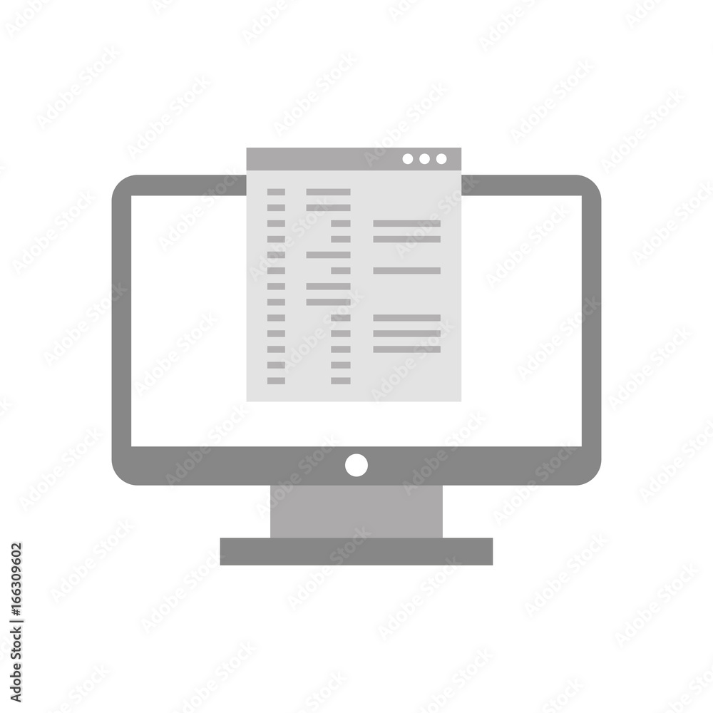 Aufkleber computer desktop with template vector illustration design