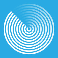 Radar abstract icon symbol