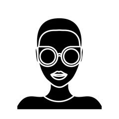woman with glasses icon