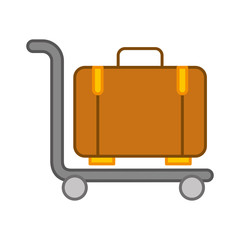 suitcase carrier isolated icon vector illustration design