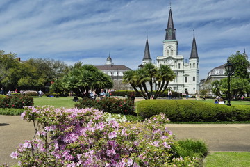 St. Louis Cathedral on Jackson Square in New Orleans, USA