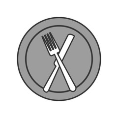 fork and knife cutlery vector illustration design