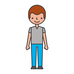 young man avatar character vector illustration design