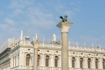 San Teodor colonna on San Marco square, Venice.