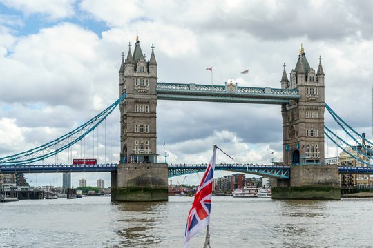 LONDON - JULY 30 : View of Tower Bridge in London on July 30, 2017