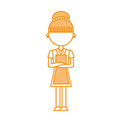 Housekeeper avatar character icon vector illustration design