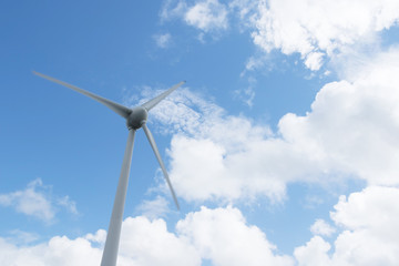Fototapeta premium 風力発電機のプロペラ Wind power generator Renewable energy